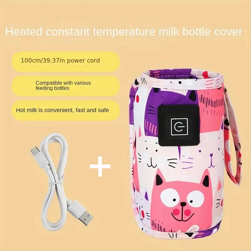 Chauffe-biberon portable USB à 3 niveaux de température.