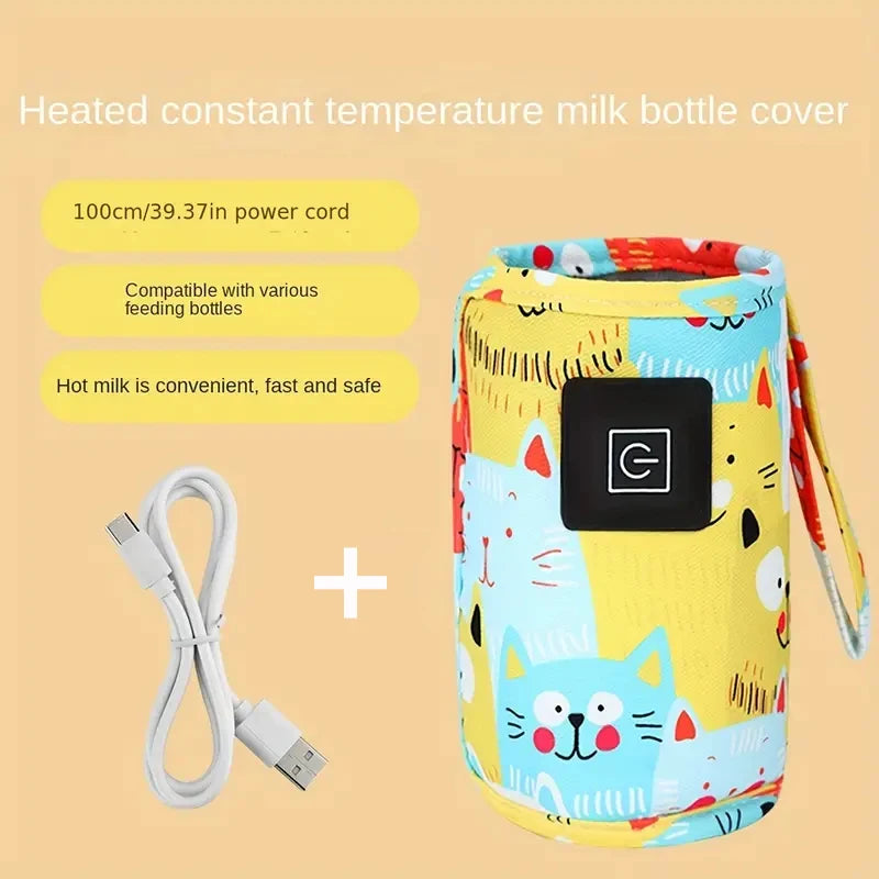 Chauffe-biberon portable USB à 3 niveaux de température.