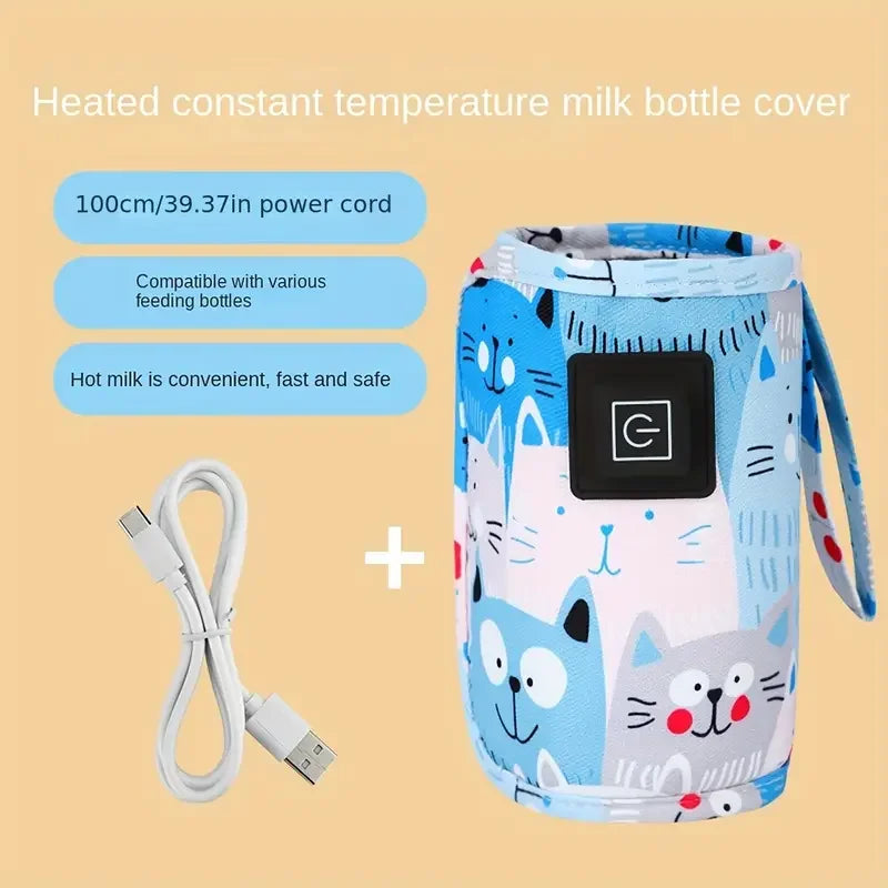 Chauffe-biberon portable USB à 3 niveaux de température.