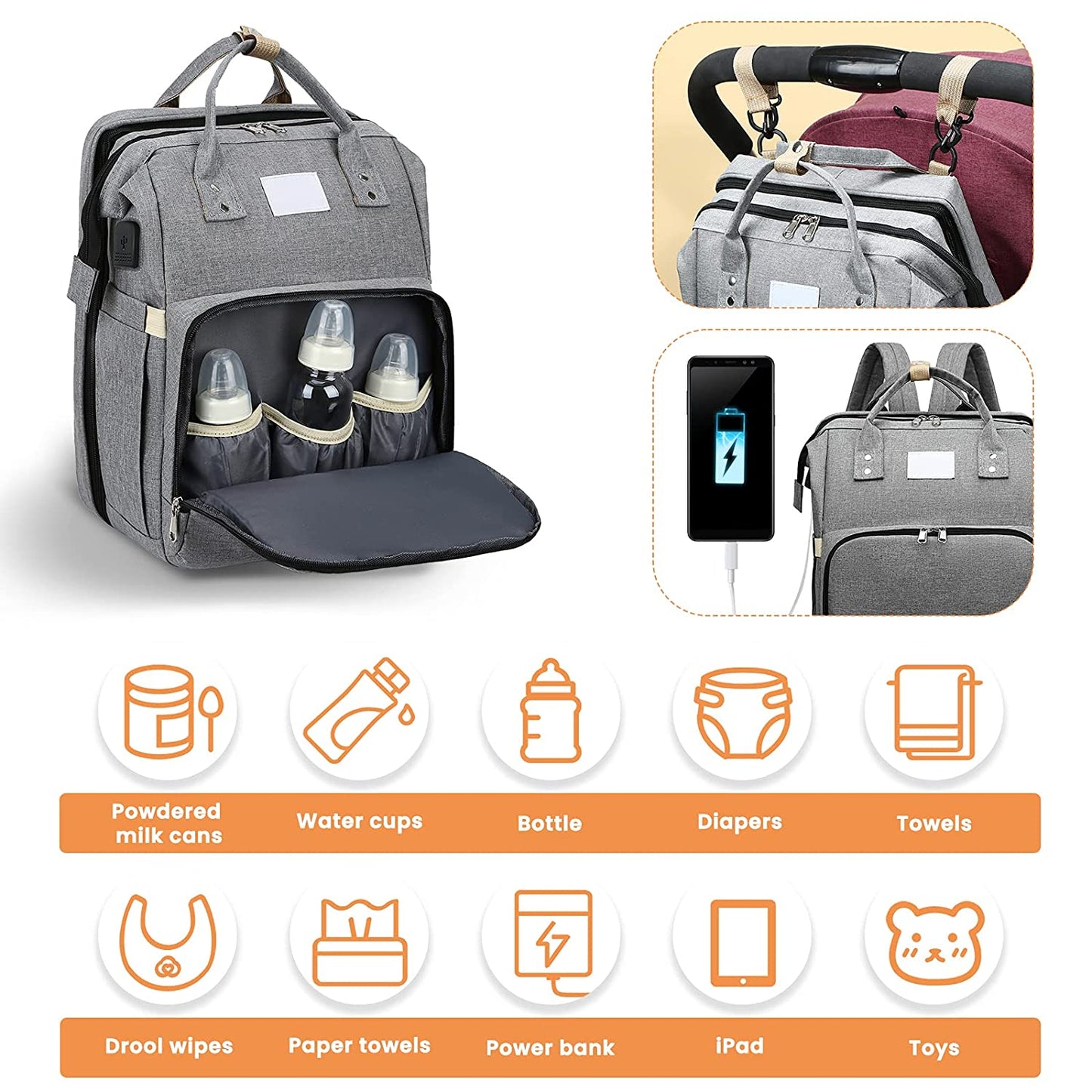 Sac à langer portatif | Berceau de voyage BabyNappy™ - L'Univers des Petits