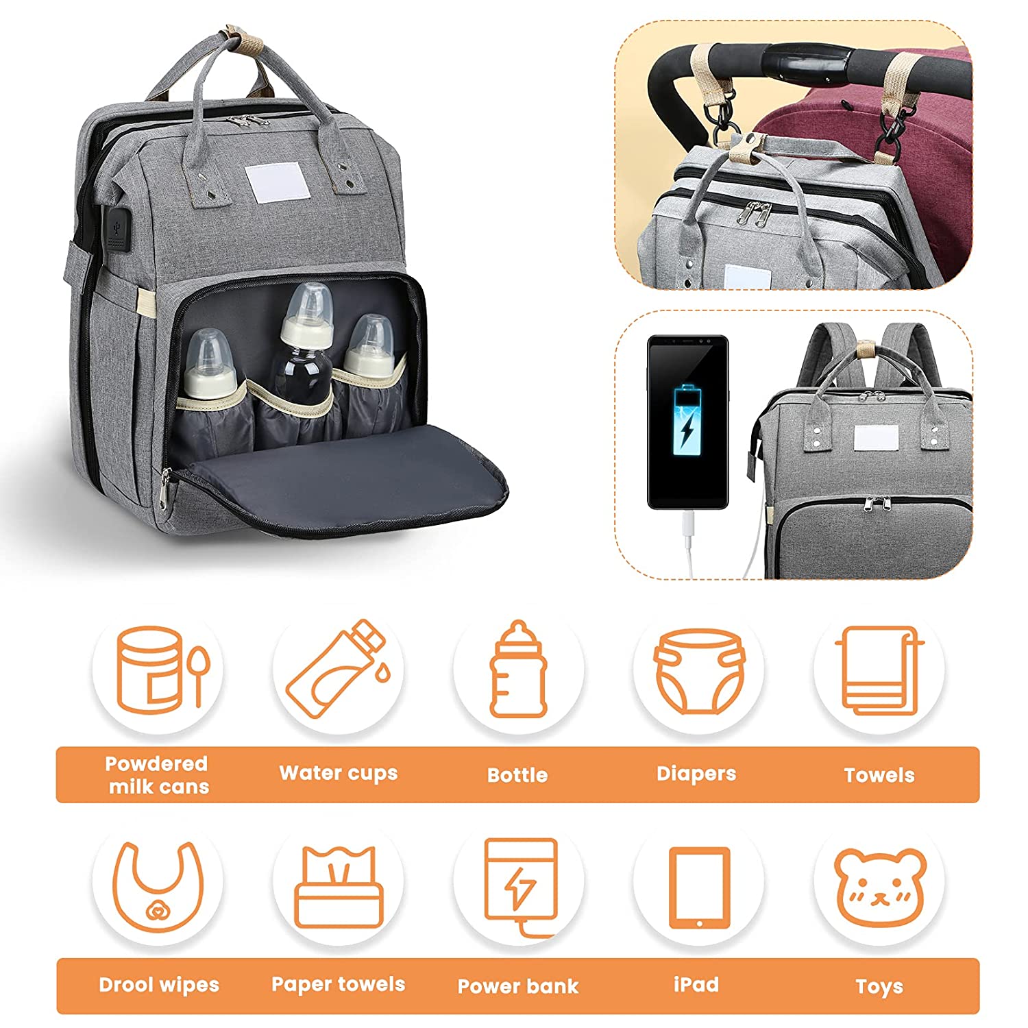 Sac à langer portatif | Berceau de voyage BabyNappy™ - L'Univers des Petits
