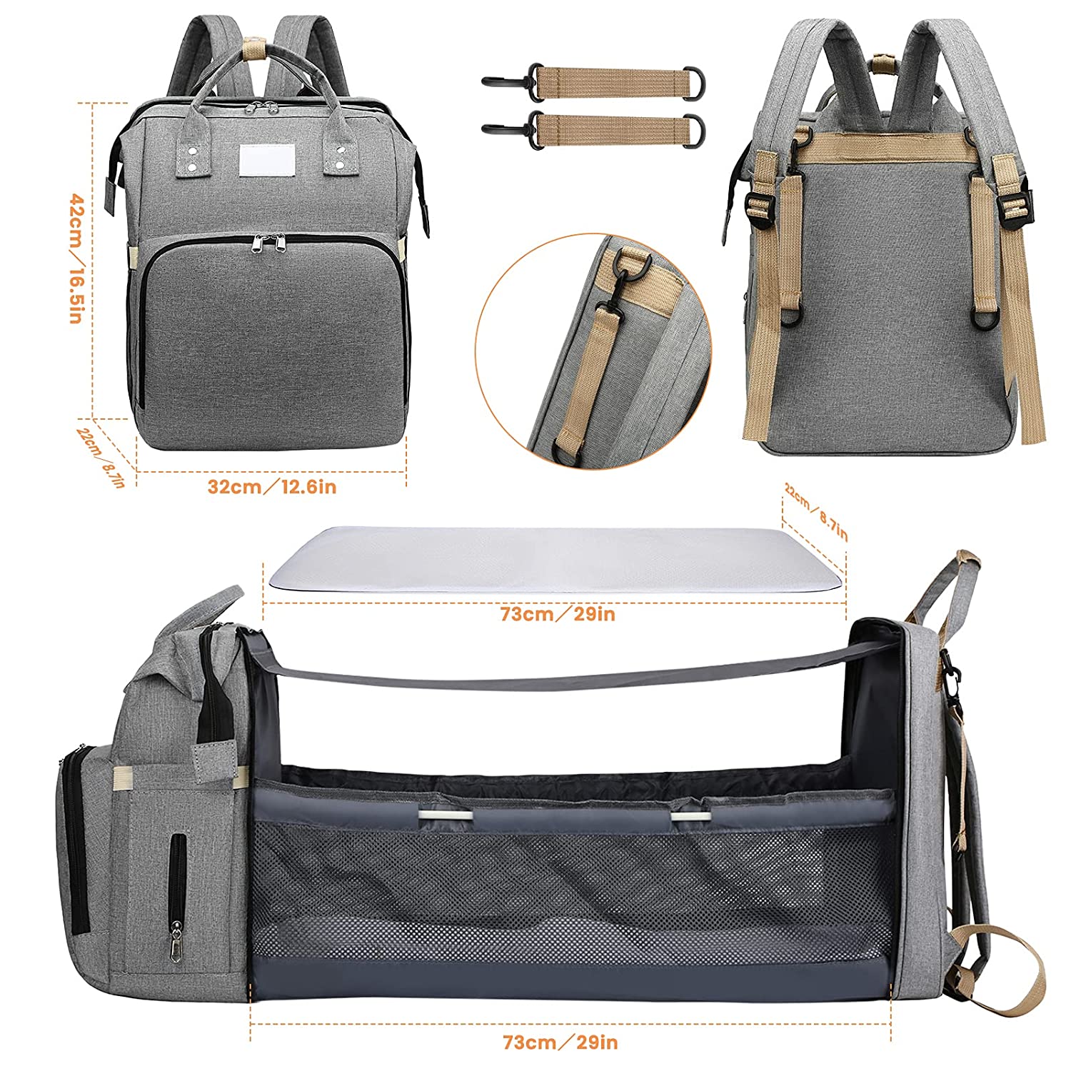 Sac à langer portatif | Berceau de voyage BabyNappy™ - L'Univers des Petits