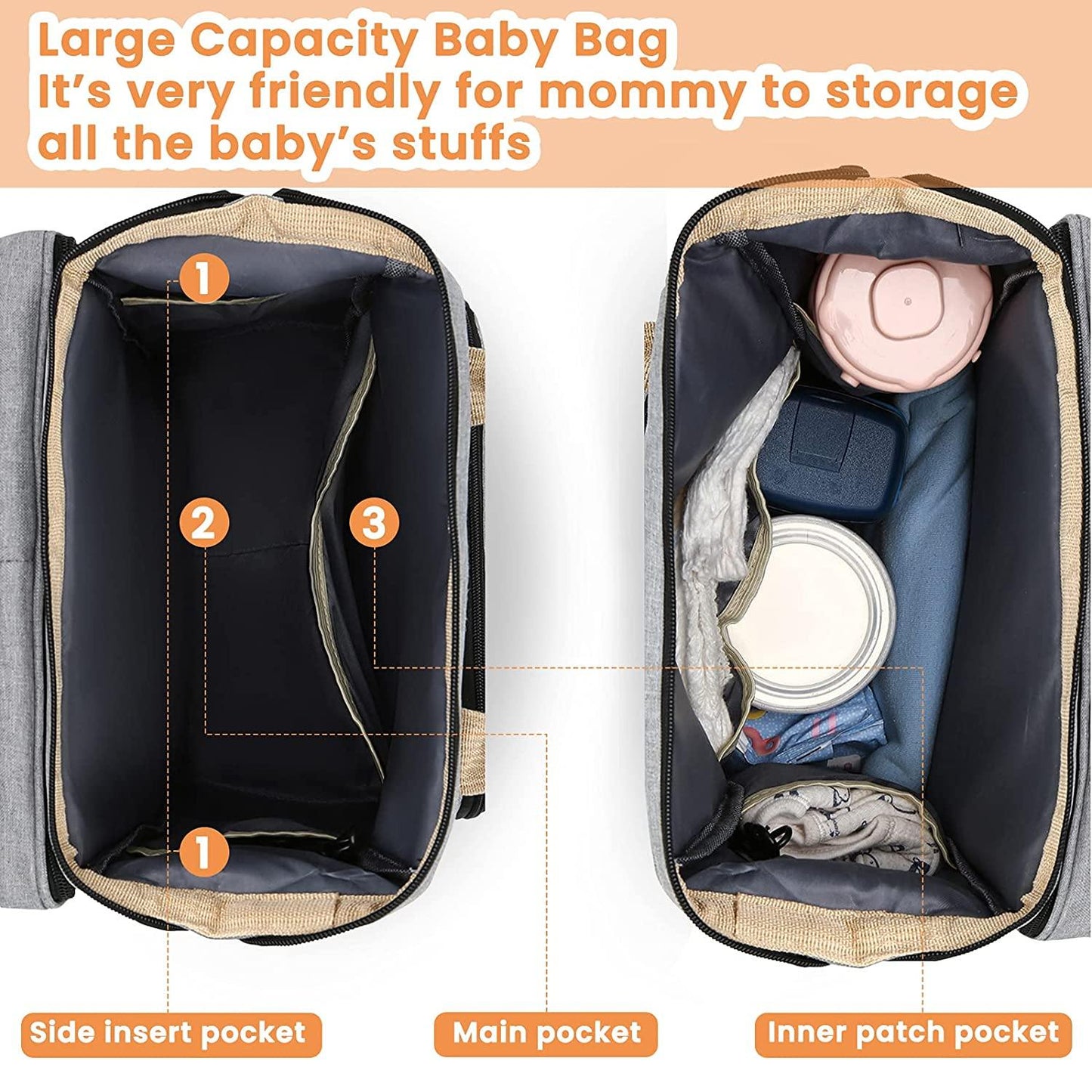 Sac à langer portatif | Berceau de voyage BabyNappy™ - L'Univers des Petits