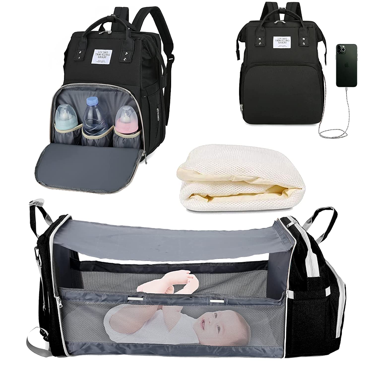 Sac à langer portatif | Berceau de voyage BabyNappy™ - L'Univers des Petits
