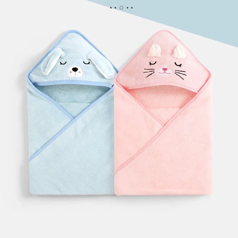 Serviette de bain à caouche douce pour bébé - Motif animal - L'Univers des Petits