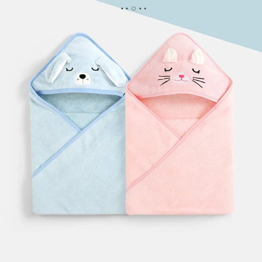 Serviette de bain à caouche douce pour bébé - Motif animal - L'Univers des Petits
